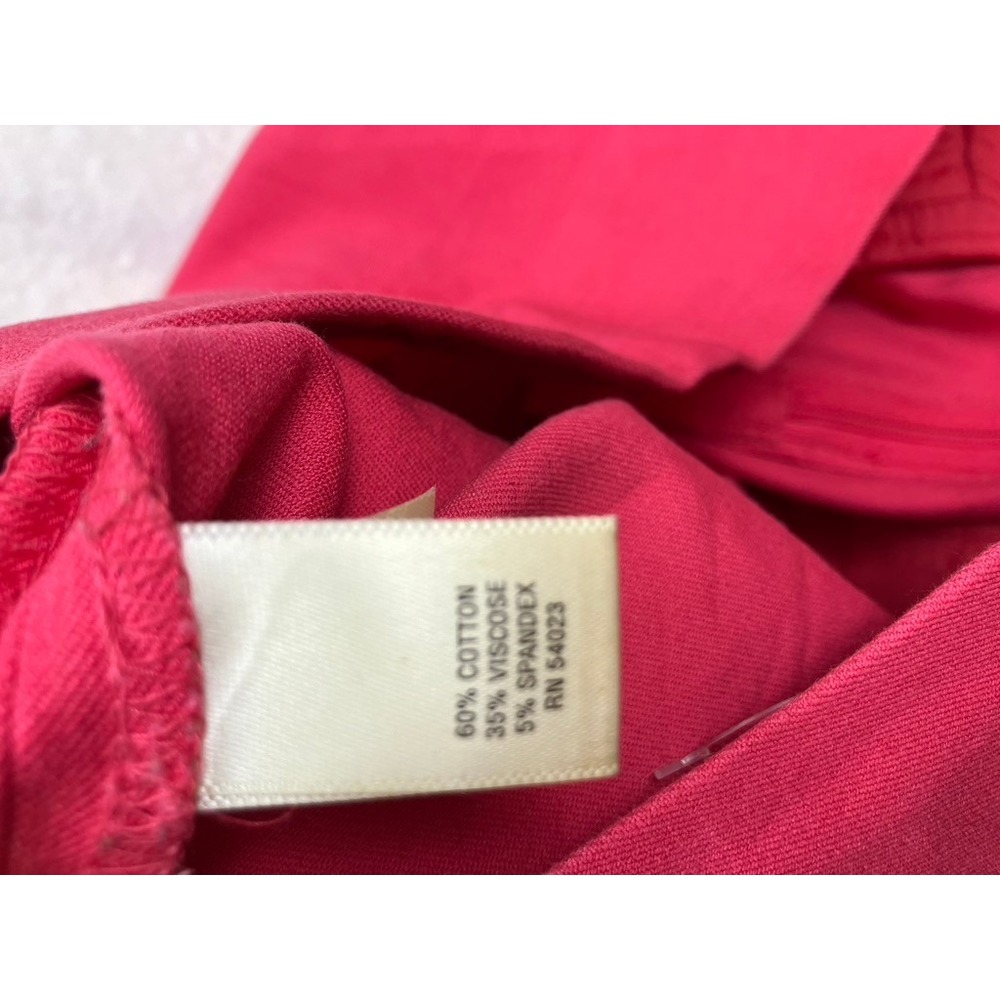 BANANA REPUBLIC Womens Pencil Skirt Red Cotton Blend Size 10 Knee Length - Picture 8 of 9